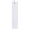 Mid Weight Velour Golf Towel - Trifolded (White Embroidered)